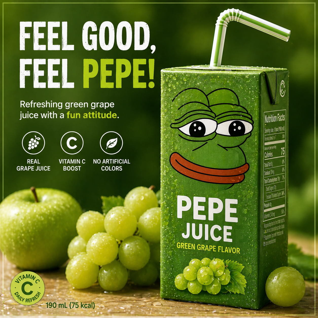 PEPE JUICE 190ml green grape